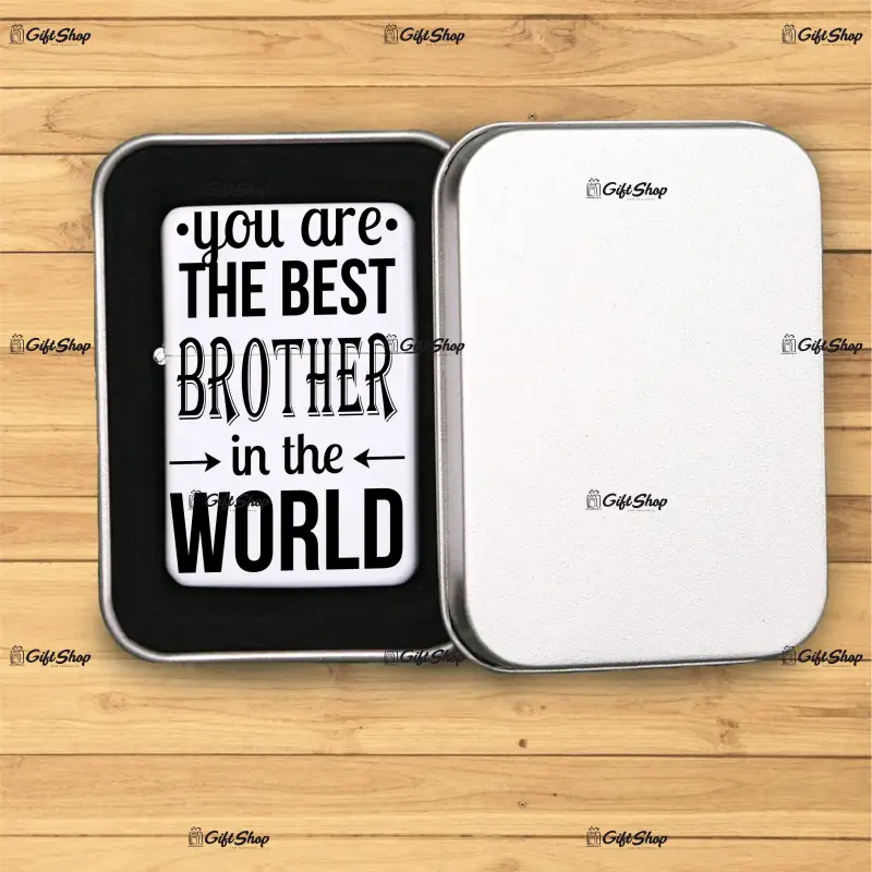You are the best broather in the world, bricheta metalica gravata laser cu mesaj
